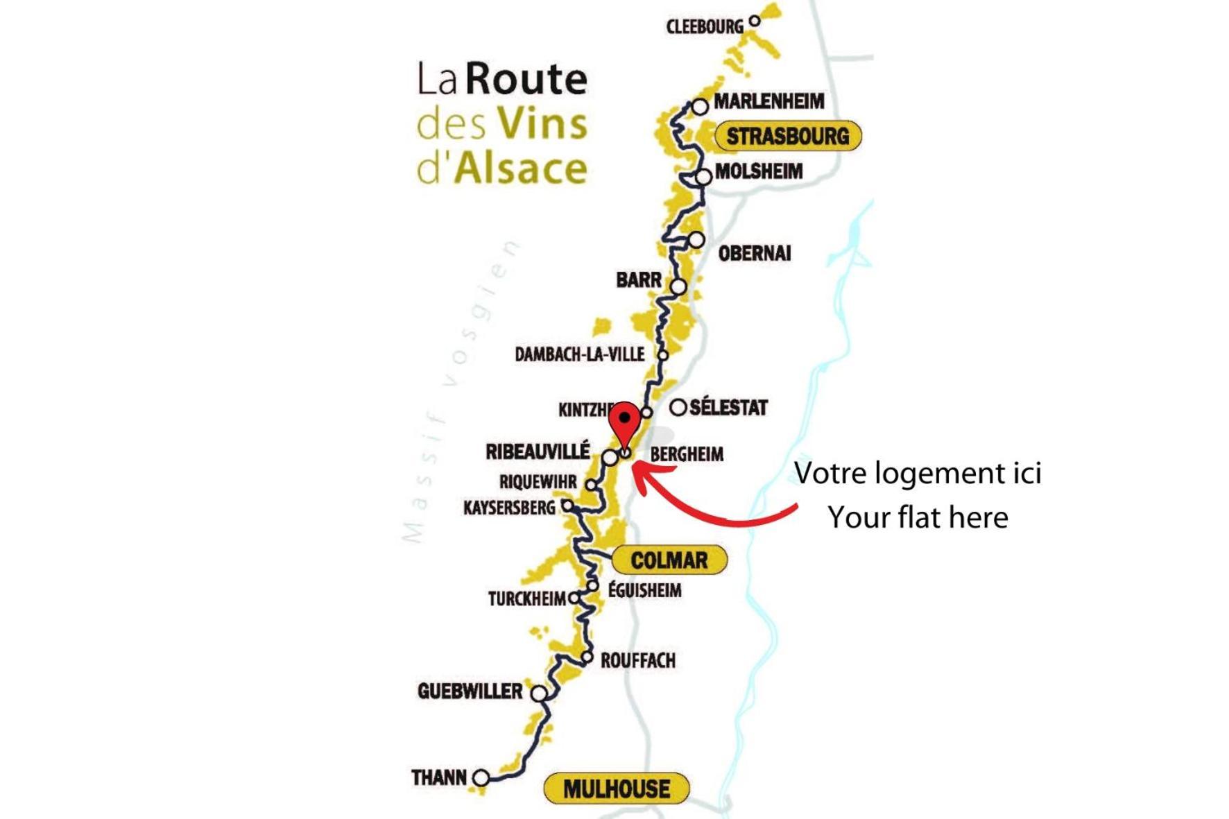 Appartements Duplex 3 Et 4 Personnes - Climatisation - Village Elu Parmi Les "Plus Beaux Villages De France" - Route Des Vins - Centre Alsace Bergheim Zewnętrze zdjęcie