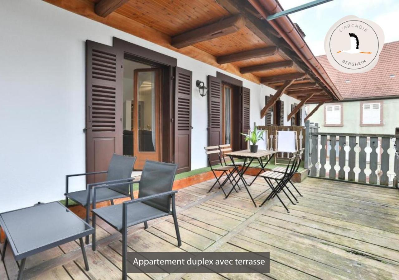 Appartements Duplex 3 Et 4 Personnes - Climatisation - Village Elu Parmi Les "Plus Beaux Villages De France" - Route Des Vins - Centre Alsace Bergheim Zewnętrze zdjęcie